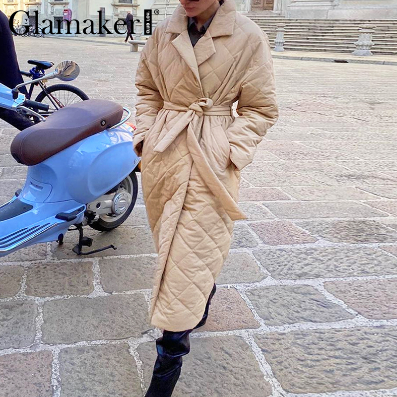 Glamaker Casual rhombus printed women winter parka Long deep poets straight coat Female tailored collar 2021 winter outerwear, G21ow1874
Glamaker Casual rhombus printed women winter parka Long deep poets straight coat Female tailored collar 2021 winter outerwear, G21ow1874