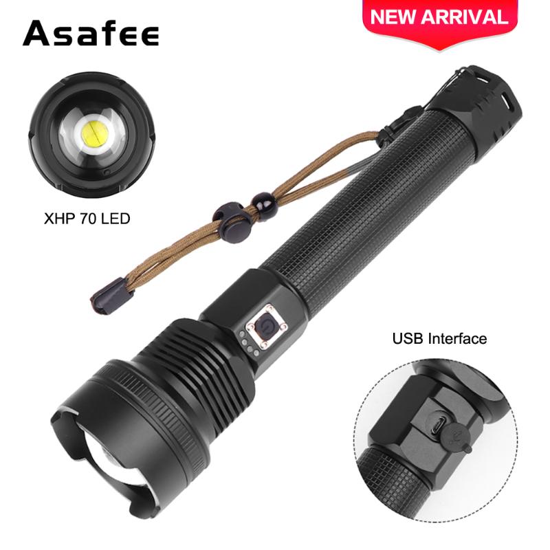 Asafee High Power XHP70 Led Rechargeable Zoom USB Torch Lamp 18650 26650 Camping Tactical Flashlights Torches
Asafee High Power XHP70 Led Rechargeable Zoom USB Torch Lamp 18650 26650 Camping Tactical Flashlights Torches