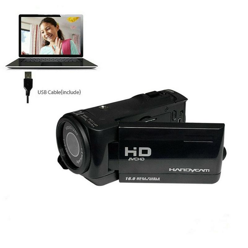 Digital Camcorder Camera Professional with Lens Microphone 1080P HD 16 Million Pixel Handheld DV Shoot