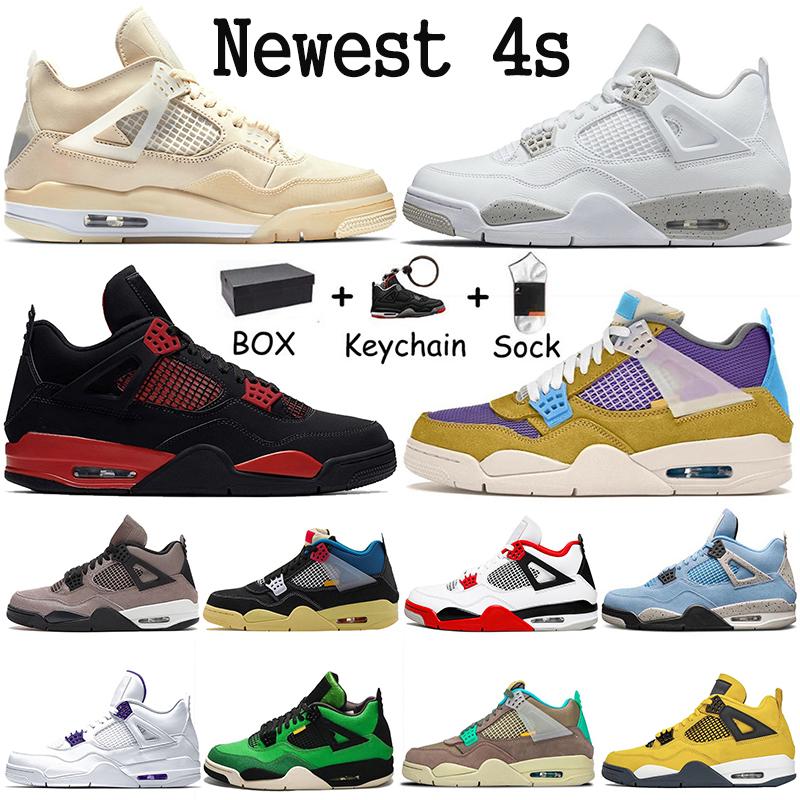2021 With Box Jorden Jumpman 4 4s Mens Women Basketball Shoes Off Black Cat Red Thunder Unions Desert Moss Taupe Haze White Sail Oreo Sneakers Trainers
2021 With Box Jorden Jumpman 4 4s Mens Women Basketball Shoes Off Black Cat Red Thunder Unions Desert Moss Taupe Haze White Sail Oreo Sneakers Trainers