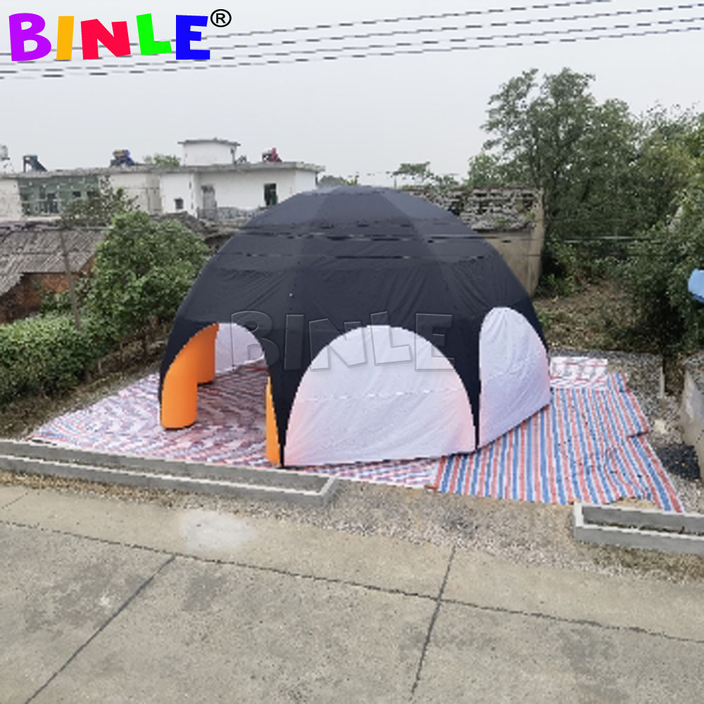 Giant pavilion inflatable spider tent with full cover 1 zippered door 12m 40ft diameter event station gathering dome marquee with 8 legs for sale