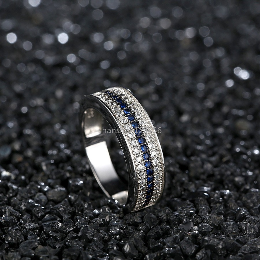 Cubic Zirconia Diamond Ring Band Finger Blue CZ Rows Engagement Wed Rings for Women Fashion Jewelry Will and Sandy, Golden;silver
Cubic Zirconia Diamond Ring Band Finger Blue CZ Rows Engagement Wed Rings for Women Fashion Jewelry Will and Sandy, Golden;silver