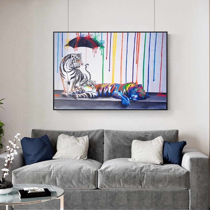 Tiger Graffiti Art Prints Modern Abstract Street Canvas Art Paintings On The Wall Posters And Prints Pop Art Pictures Home Decor