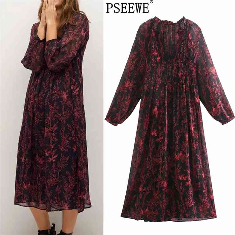 Black Print Midi Dress Women Vintage Gothic Puff Long Sleeve Woman Chic Elastic Waist Casual Ladies es 210519
Black Print Midi Dress Women Vintage Gothic Puff Long Sleeve Woman Chic Elastic Waist Casual Ladies es 210519