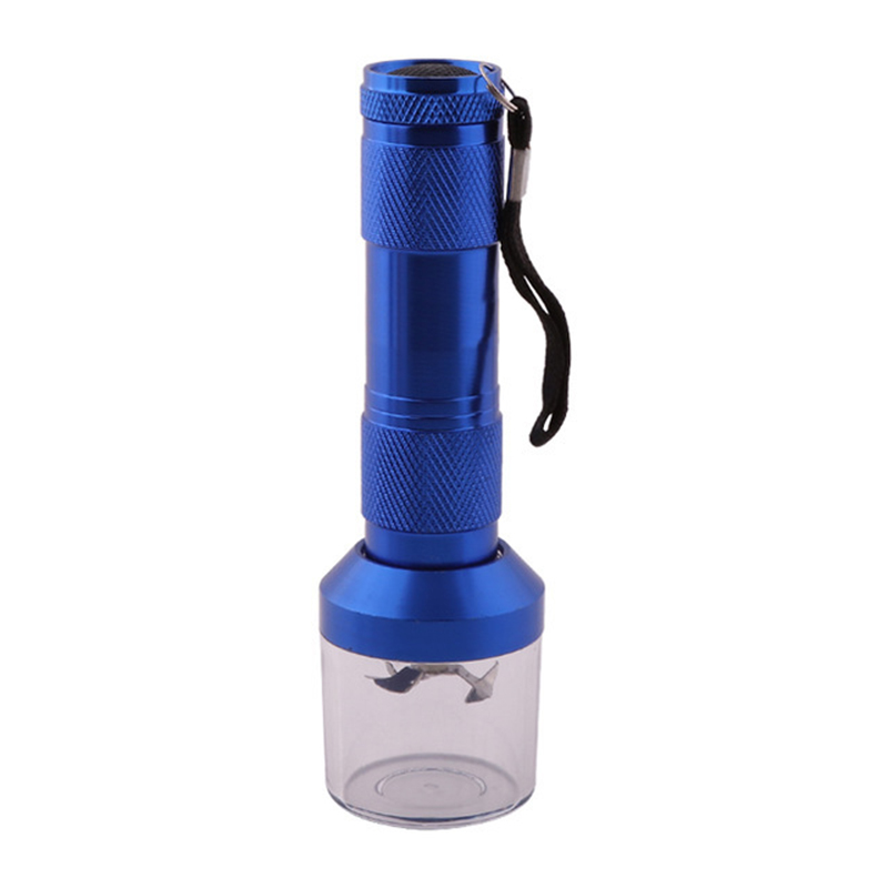 Automatic Herb Grinder Flashlight Shape Smoking Accessories Aluminum Electric Quickly Spice Tobacco Grinders Crusher 5 Colors