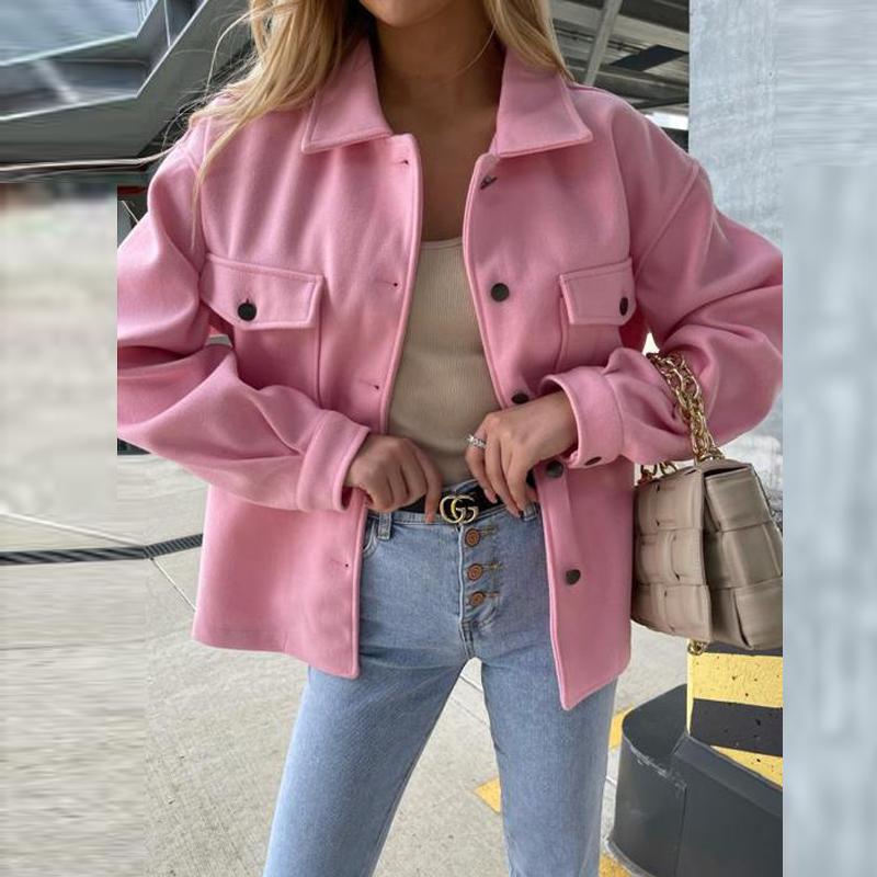 Women's Jackets Women Elegant Long Sleeve Pocket Outwear Fashion Solid Loose Streetwear Jacket Autumn Single Breasted Turn-down Collar Wool, Black;brown
Women's Jackets Women Elegant Long Sleeve Pocket Outwear Fashion Solid Loose Streetwear Jacket Autumn Single Breasted Turn-down Collar Wool, Black;brown