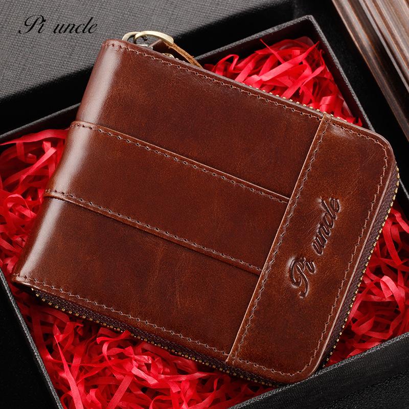 Genuine Leather Men's Short Wallet Mini Retro Cowhide Coin Change Card Bag Zipper Walllet Holder Wallets, Red;black
Genuine Leather Men's Short Wallet Mini Retro Cowhide Coin Change Card Bag Zipper Walllet Holder Wallets, Red;black