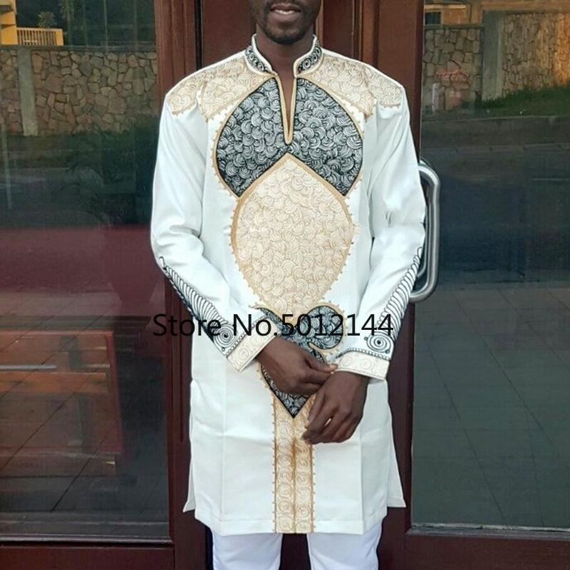 Men's T-Shirts Africa Man Rich Bazin Long Sleeve Top Casual Plus Size White Shirt Floral Print Dashiki African Dresses For Men Vintage, Top only
Men's T-Shirts Africa Man Rich Bazin Long Sleeve Top Casual Plus Size White Shirt Floral Print Dashiki African Dresses For Men Vintage, Top only