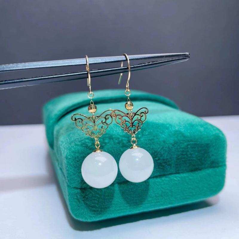 Dangle & Chandelier SHILOVEM 18k Yellow Gold Real Natural White Jasper Drop Earrings Classic Fine Jewelry Women Wedding Gift 10mm Myme101058
Dangle & Chandelier SHILOVEM 18k Yellow Gold Real Natural White Jasper Drop Earrings Classic Fine Jewelry Women Wedding Gift 10mm Myme101058
