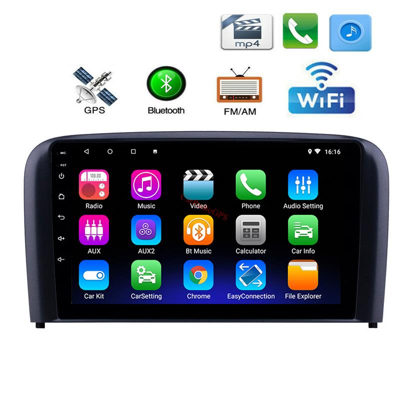 car dvd player gps navigation for Volvo S80 2004-2006 with USB AUX support Carplay DVR OBD TV Head Unit 9 Inch