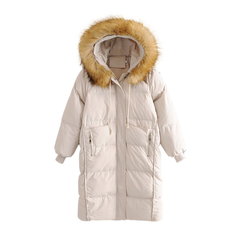 Thicken Warm Solid Hooded Long Coat Women Winter Zipper Lace Up Casual Parkas Coats Wide Waisted Sleeve Jacket Veste Femme 210515