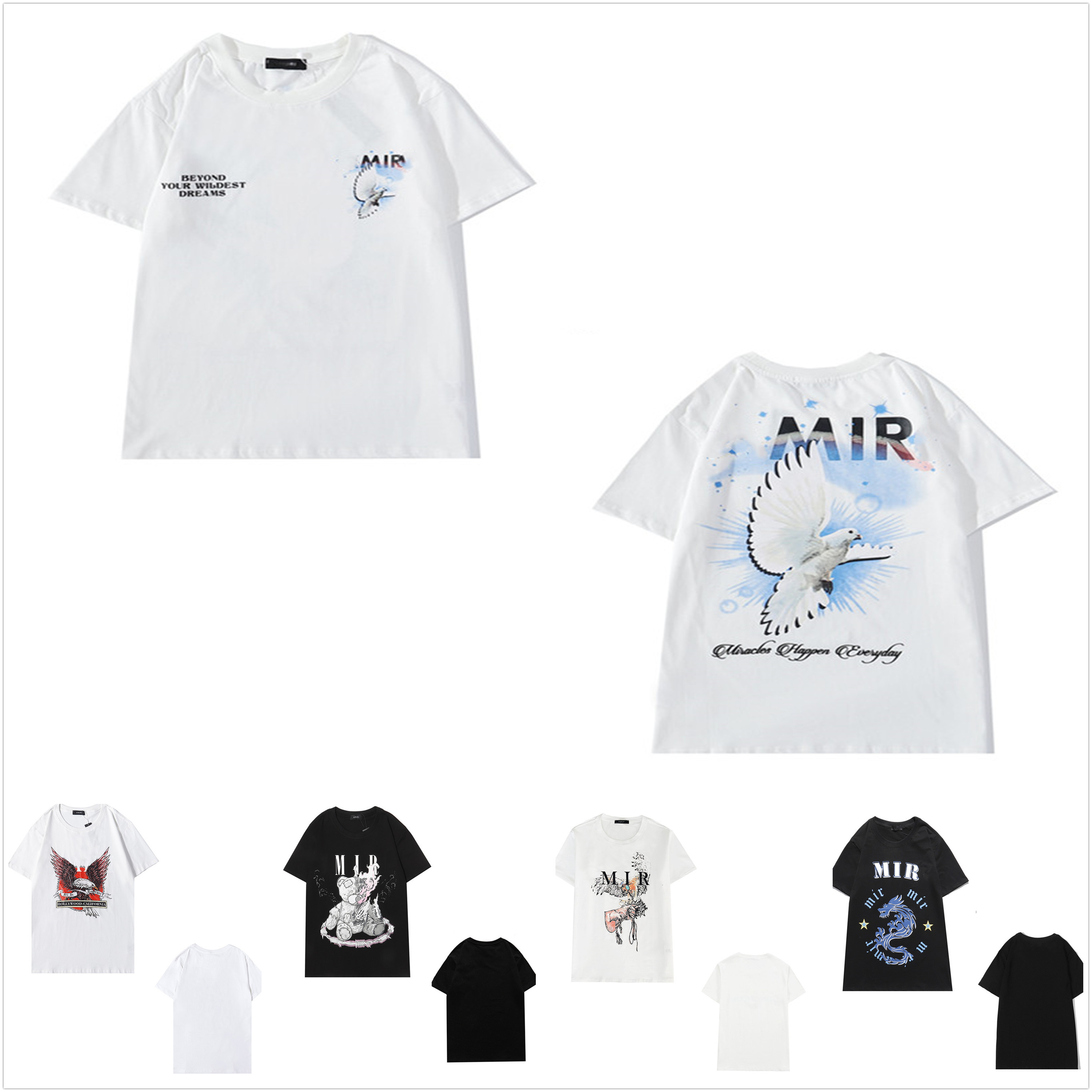 Women t shirt high quality T-shirt mens short-sleeved cotton tops casual with label round neck pullover letters foam print dove 0101, White
Women t shirt high quality T-shirt mens short-sleeved cotton tops casual with label round neck pullover letters foam print dove 0101, White