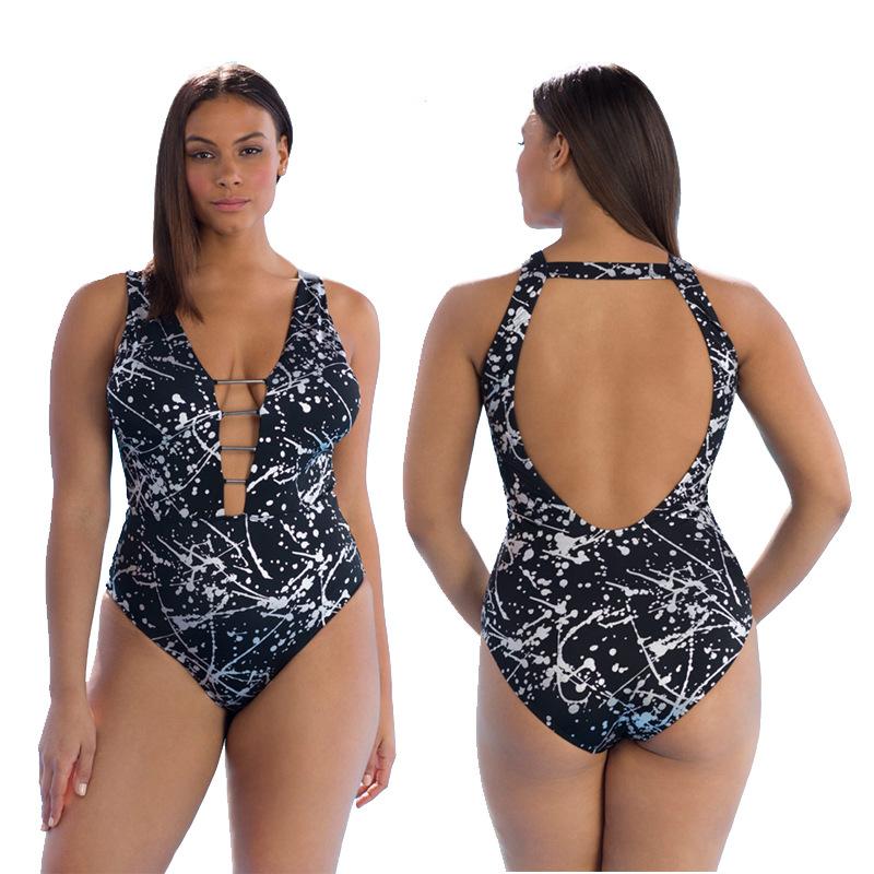 One-Piece Suits Black Plus Size Bikini One Piece Swimsuit Sexy Printing Push Up Suit -4XL
One-Piece Suits Black Plus Size Bikini One Piece Swimsuit Sexy Printing Push Up Suit -4XL