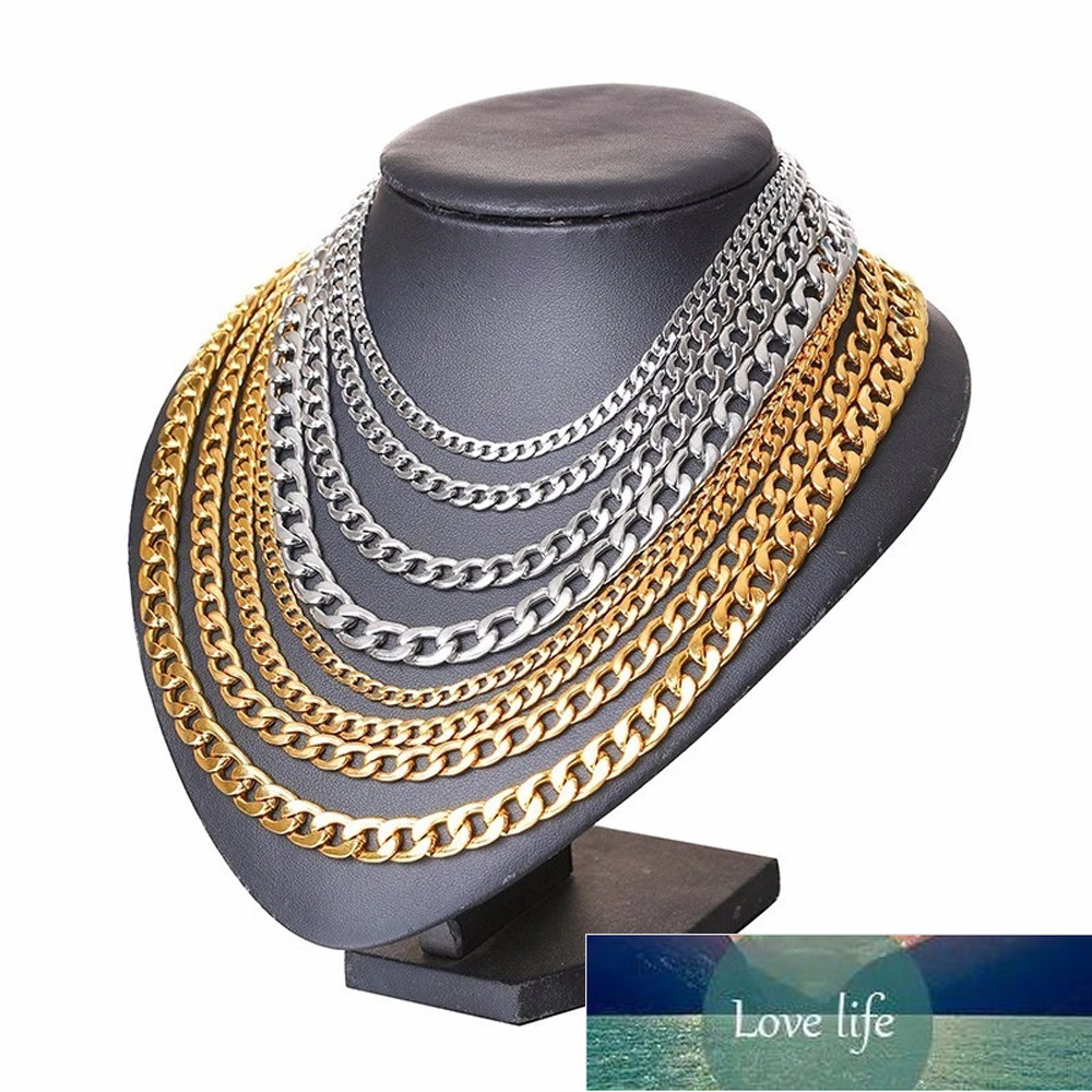 New Solid Necklace Figaro Chains Link Jewelry Men Choker Stainless Steel Male Female Accessories Fashion Design Drop Shipping Factory price expert des