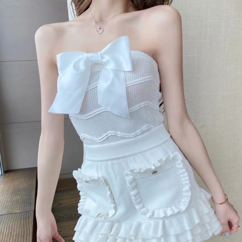 Women's Tanks & Camis Spring Summer Bow Elastic Knit Woman Tops Vest Sexy Off Shoulder Solid Color Sweet Women Tank 46QV, Black bow bra
Women's Tanks & Camis Spring Summer Bow Elastic Knit Woman Tops Vest Sexy Off Shoulder Solid Color Sweet Women Tank 46QV, Black bow bra