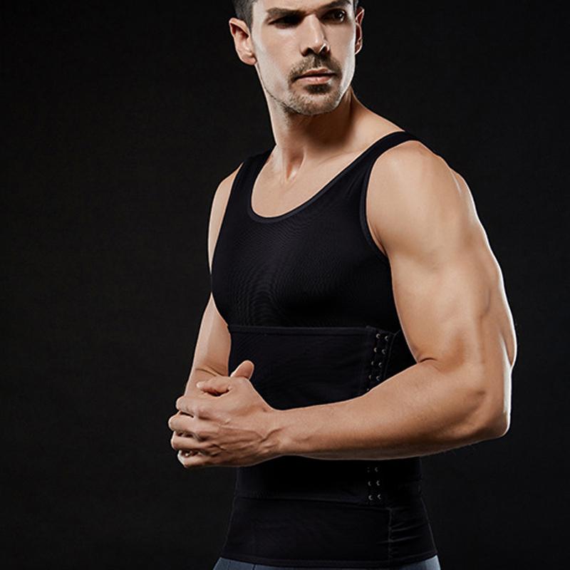 Men039s Body Shapers HaleyChan Men Power Net Shaper Slimming Vest Chest Compression Shirt Tight Undershirt To Hide Gynecomastia6521108