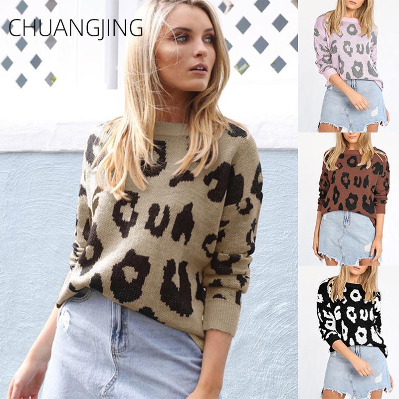 Women' Sweaters Casual Knitted Sweater Women 2021 Autumn Winter Leopard O-neck Long Sleeve Pullovers Ladies Fashion Streetwear, Brown sweater women
Women' Sweaters Casual Knitted Sweater Women 2021 Autumn Winter Leopard O-neck Long Sleeve Pullovers Ladies Fashion Streetwear, Brown sweater women