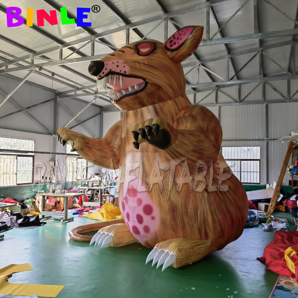 Custom yellow advertising inflatable mouse/rat model balloon