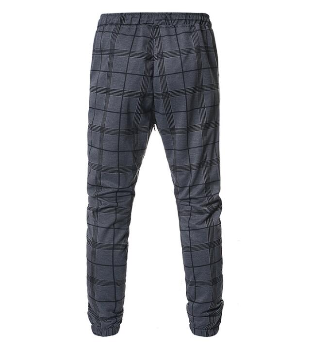 Plaid Pants Men Fashion Hip Hop Joggers Streetwear Sweatpants For Harem Casual Stripe Trousers Checked Men's