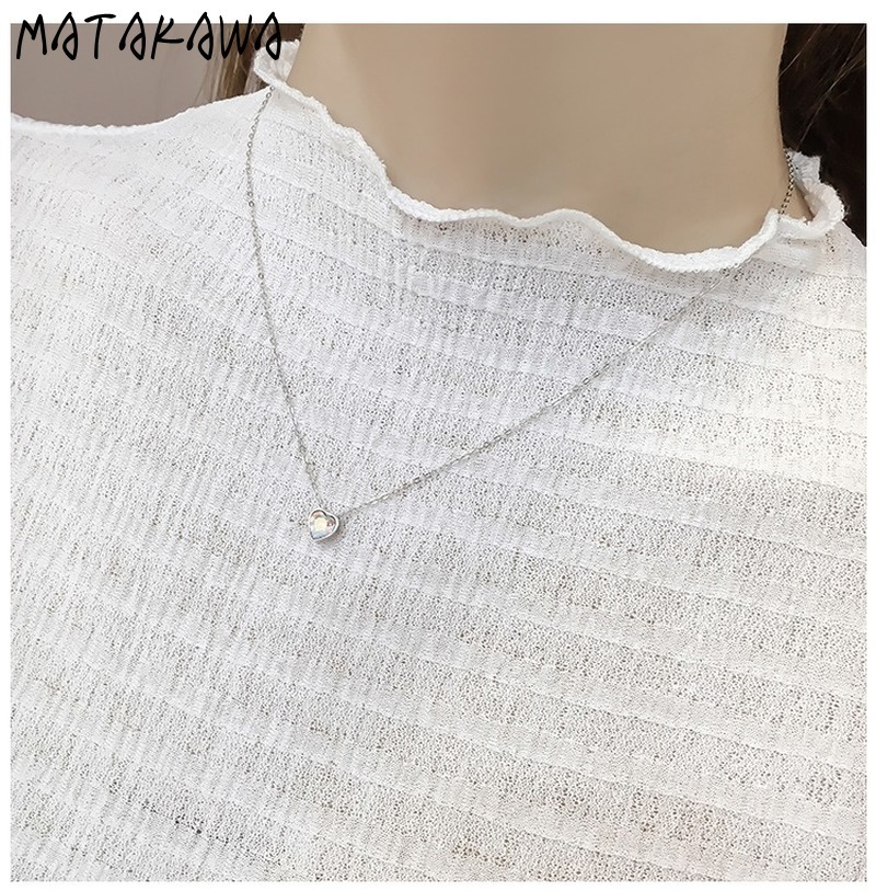 MATAKAWA Korean Pleated Flared Sleeve Blusa Mujer Fashion Chiffon Shirt Female Ruffled All-match Bottoming Shirt Top 210513