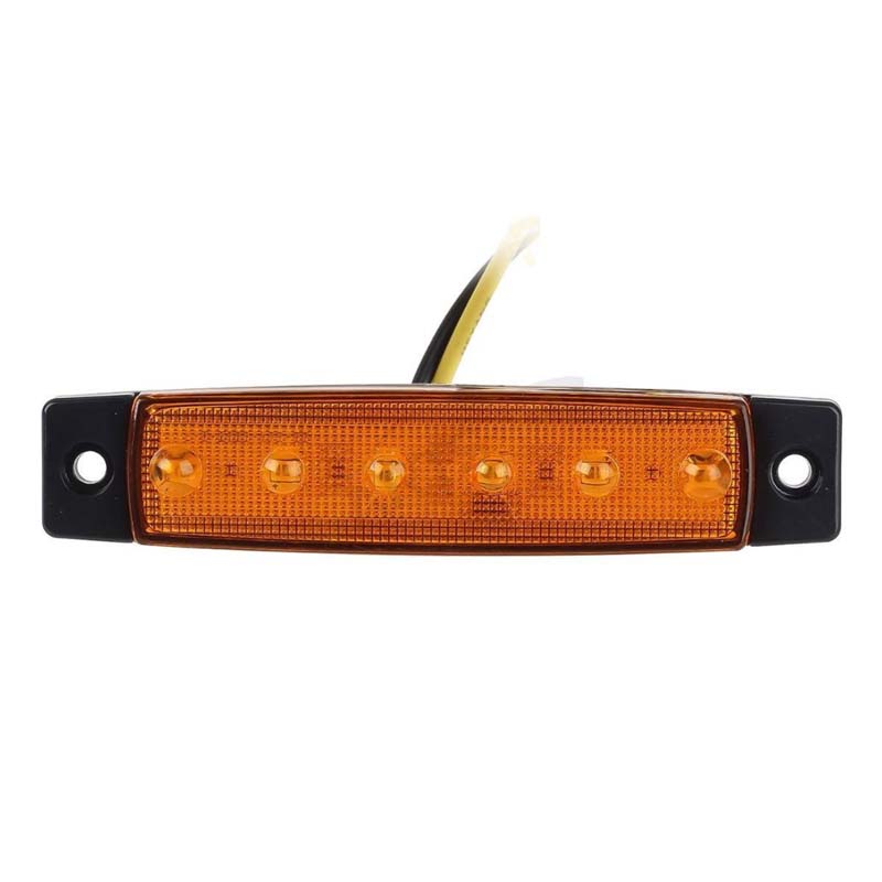 Universal Vehicle External Lights LED Lamp 12V/24V 6 SMD Auto Car Bus Truck Lorry Side Marker Indicator Light Low Trailer Rear Warning Lamps Safety Al