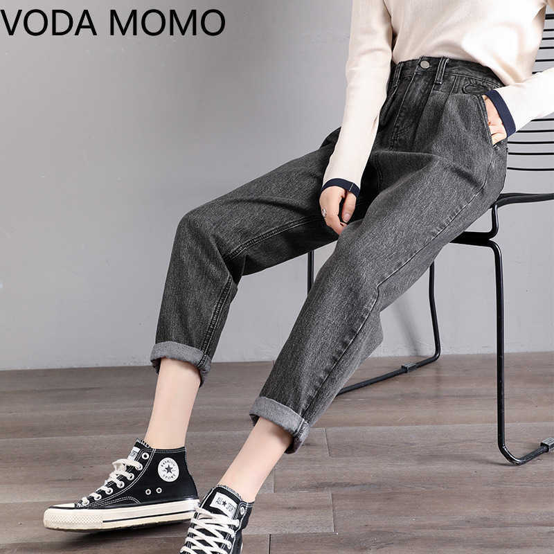 high waist jeans woman vintage fashionable woman's for women ripped boyfriend women's Plus size 210922