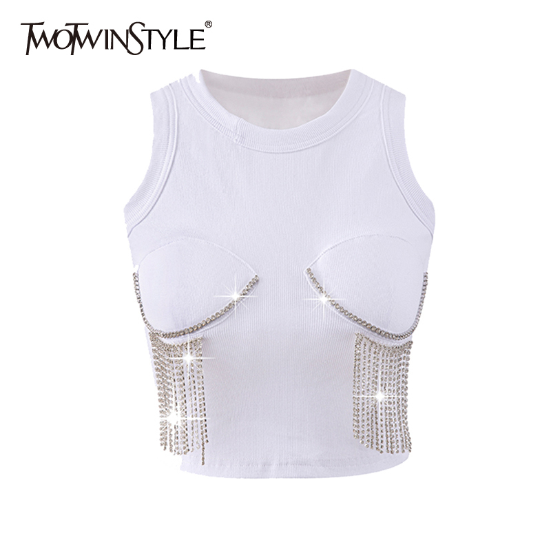 Sexy Solid Vest For Women O Neck Sleeveless Patchwork Tassel Chain Slim Tank Tops Females Summer Fashion Style 210524, Purple
Sexy Solid Vest For Women O Neck Sleeveless Patchwork Tassel Chain Slim Tank Tops Females Summer Fashion Style 210524, Purple