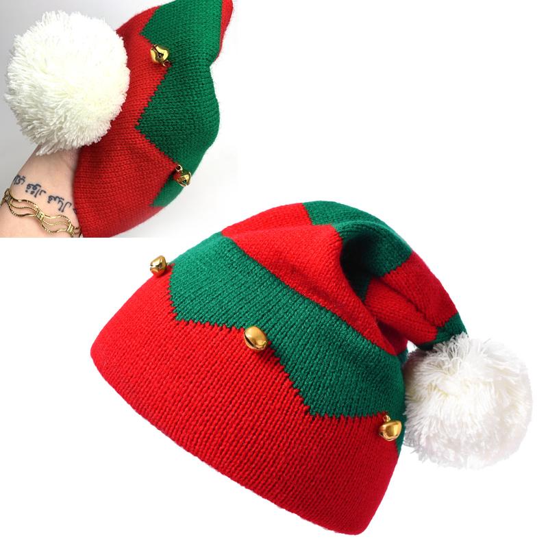Caps & Hats Toddler Kids Christmas Knitted Elf Hat With Small Bells Contrast Color Wavy Stripes Crochet Pompom Warm, Yellow
Caps & Hats Toddler Kids Christmas Knitted Elf Hat With Small Bells Contrast Color Wavy Stripes Crochet Pompom Warm, Yellow
