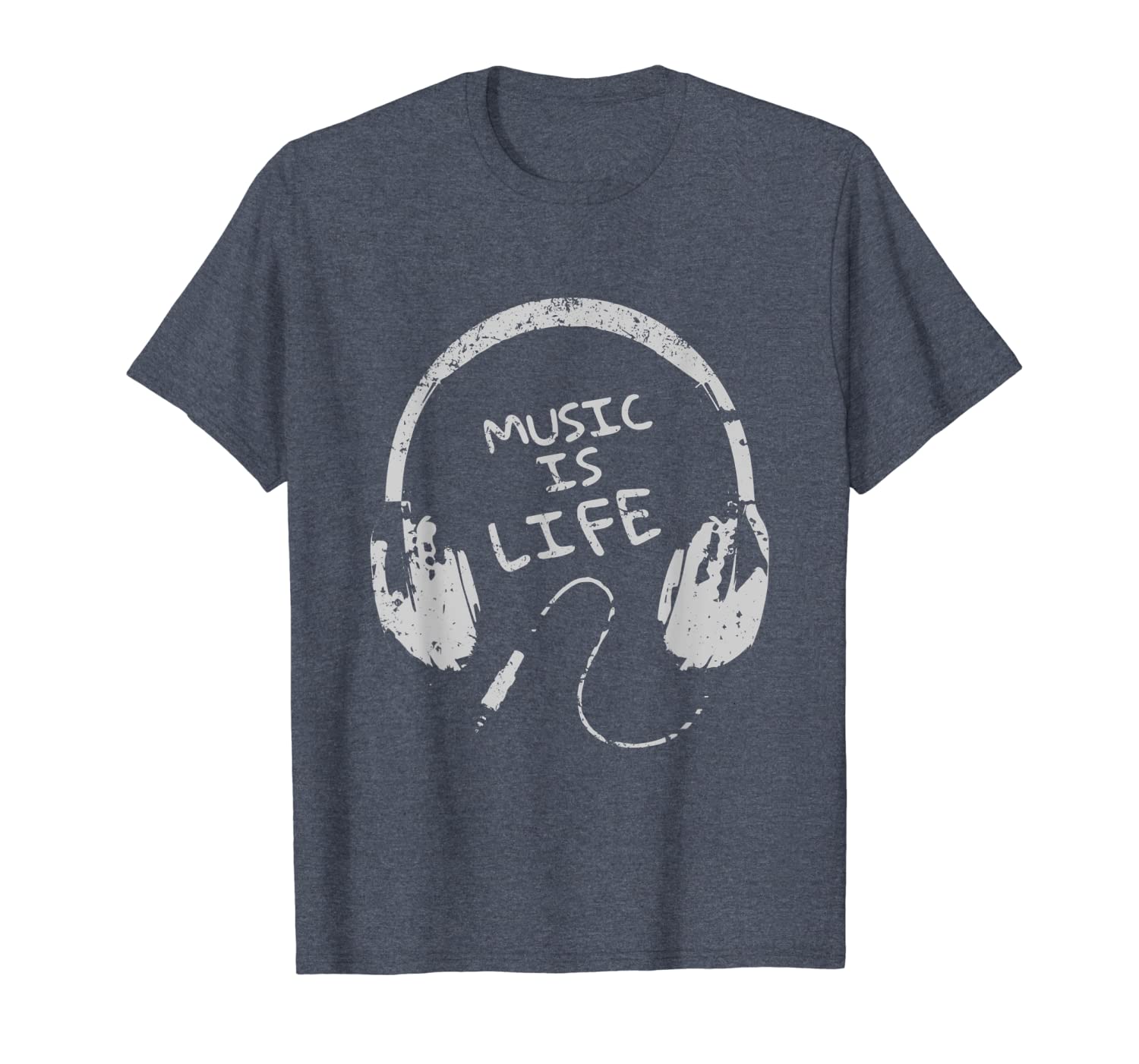 music is life t shirt music lovers headphones worn style, White;black