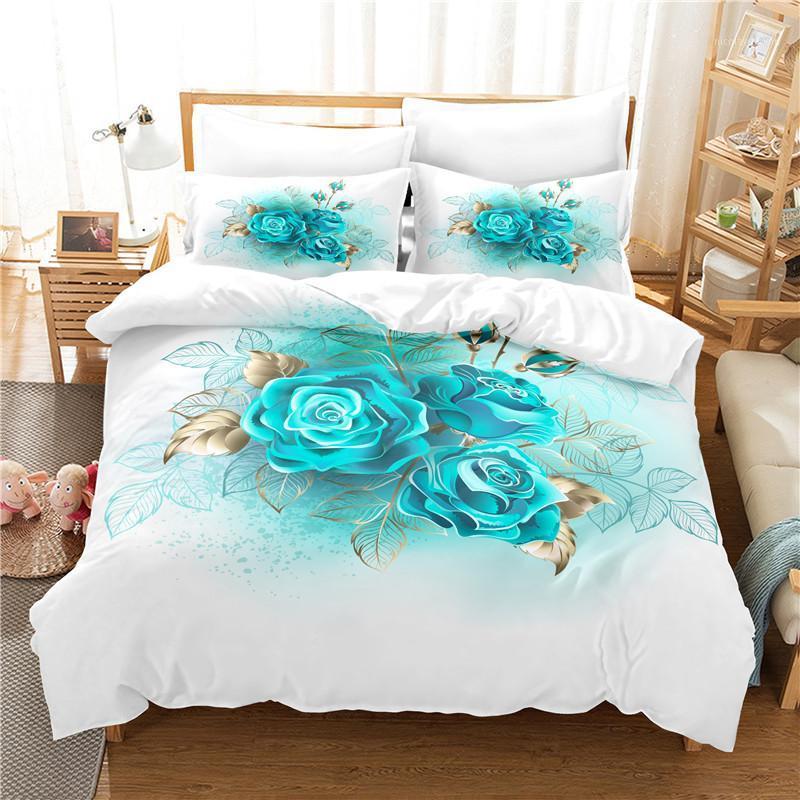 Bedding Sets Blue Flower Set Duvet Cover 3d Digital Printing Bed Linen Size Fashion Design
Bedding Sets Blue Flower Set Duvet Cover 3d Digital Printing Bed Linen Size Fashion Design