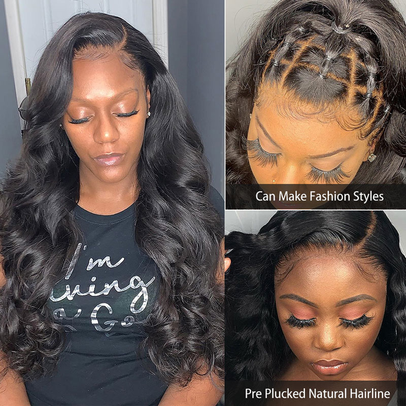 body wave lace closed wig brazilian hair wig 150 density remy hair prepull 4x4 lace closed wig, Black
body wave lace closed wig brazilian hair wig 150 density remy hair prepull 4x4 lace closed wig, Black