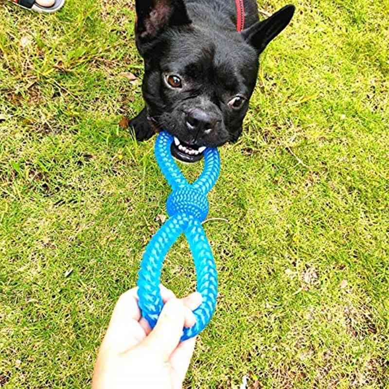 Tug of War Durable 8 Shaped Dog Chew Toy for Aggressive Chewers Dog Puppy Training Teeth Cleaning Playing Bite Resistant Dog Toy