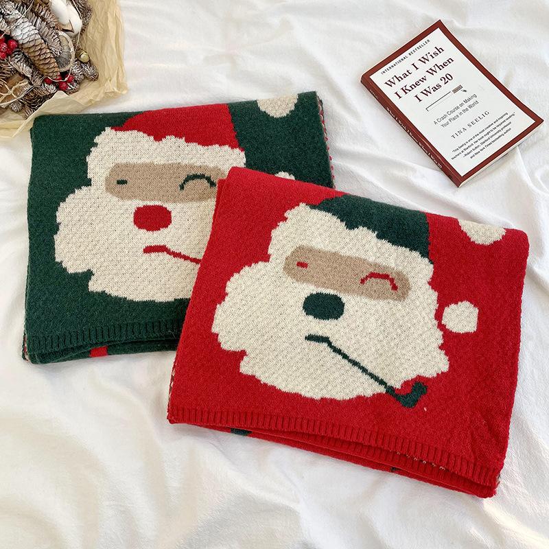 Scarves Imitation Cashmere Retro Santa Printed Scarf Women Autumn And Winter Thickening Warm Fashion Shawl D378, Blue;gray
Scarves Imitation Cashmere Retro Santa Printed Scarf Women Autumn And Winter Thickening Warm Fashion Shawl D378, Blue;gray