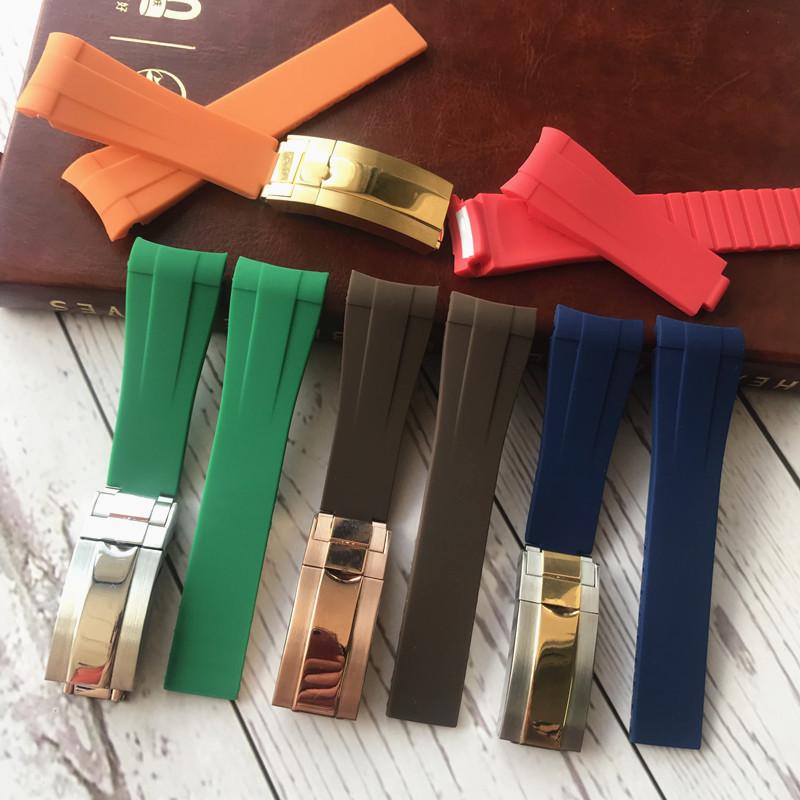 Watch Bands MERJUST Brands 20mm Black Blue Green Red Mens Silicone Rubber GMT Band Strap For Submarine Role Sub-mariner
Watch Bands MERJUST Brands 20mm Black Blue Green Red Mens Silicone Rubber GMT Band Strap For Submarine Role Sub-mariner