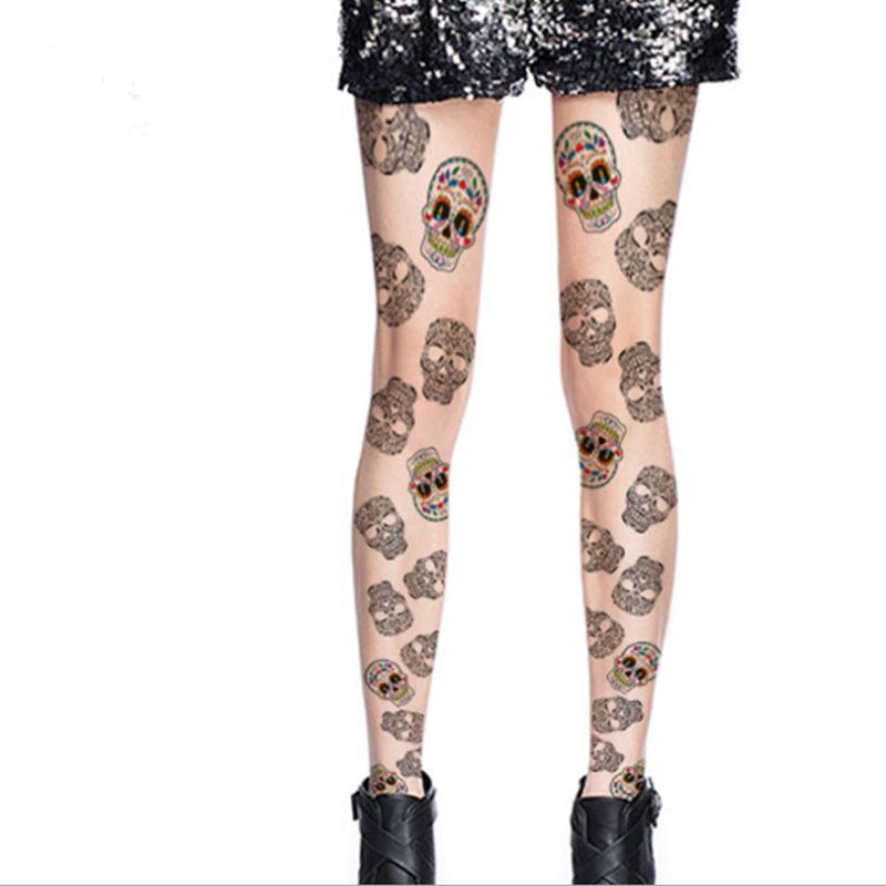 Women Skull Tights Nylons Transparent Patterned Pantyhose Female Printed Stockings Nude Tattoo Sheer Panty Hose For Socks & Hosiery, Black;white
Women Skull Tights Nylons Transparent Patterned Pantyhose Female Printed Stockings Nude Tattoo Sheer Panty Hose For Socks & Hosiery, Black;white