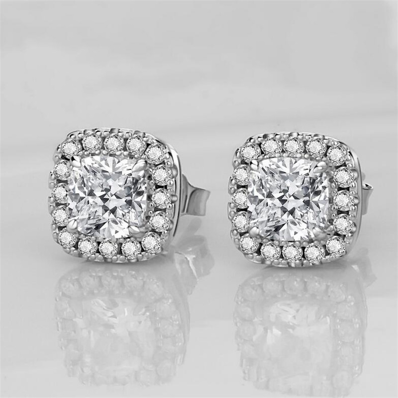 Sterg Sier Topaz Stud Earrings | Exquisite Wedding Jewelry Gift