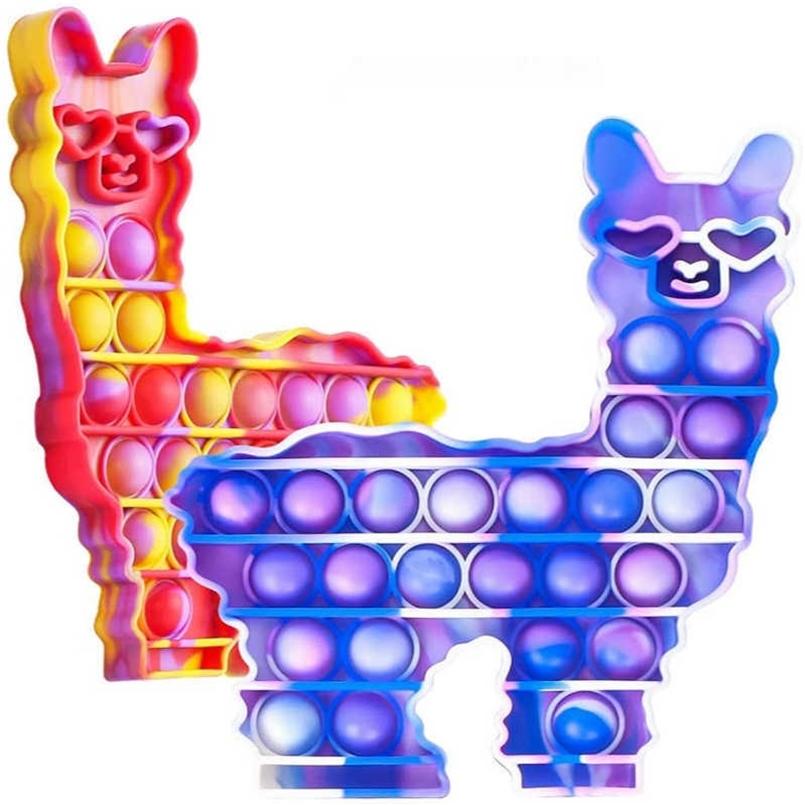 llama Alpaca shape push bubble Tie dye fidget poo-its finger puzzle Silicone squeezy cartoon animal toys stress relief game kids babay toy CY17
llama Alpaca shape push bubble Tie dye fidget poo-its finger puzzle Silicone squeezy cartoon animal toys stress relief game kids babay toy CY17
