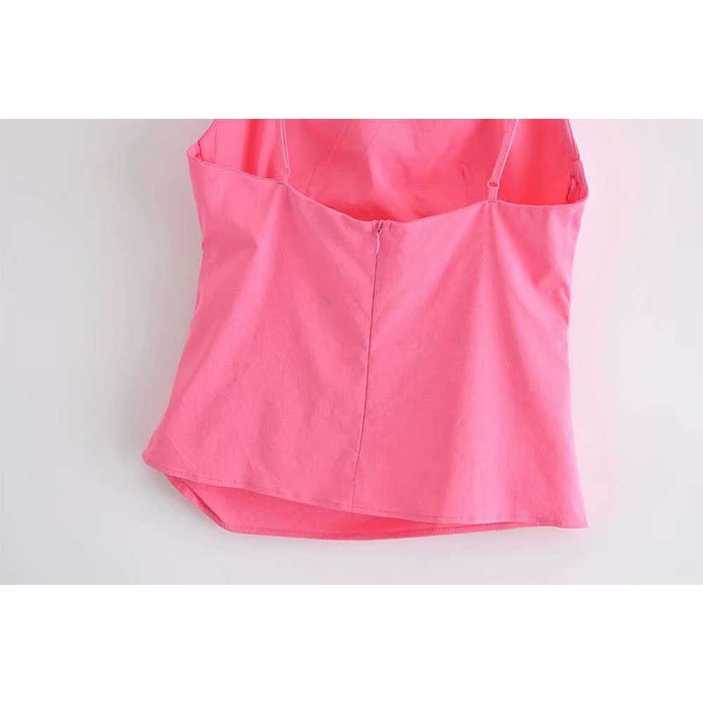 Crop Top Women Casual Fashion Chic Lady Halter Top Women Summer Top Women Sleeveless Tank Tops 210709