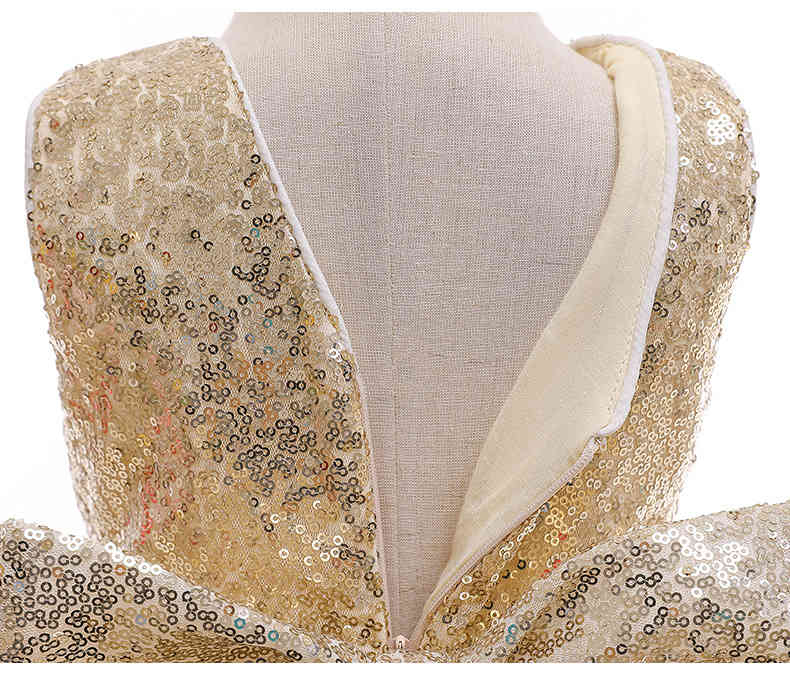 Baby Dress Sequins Flower Baptism Gown First Communion Clothes born Kids Girls 1 Year Birthday Princess Infant Party Custume 210508