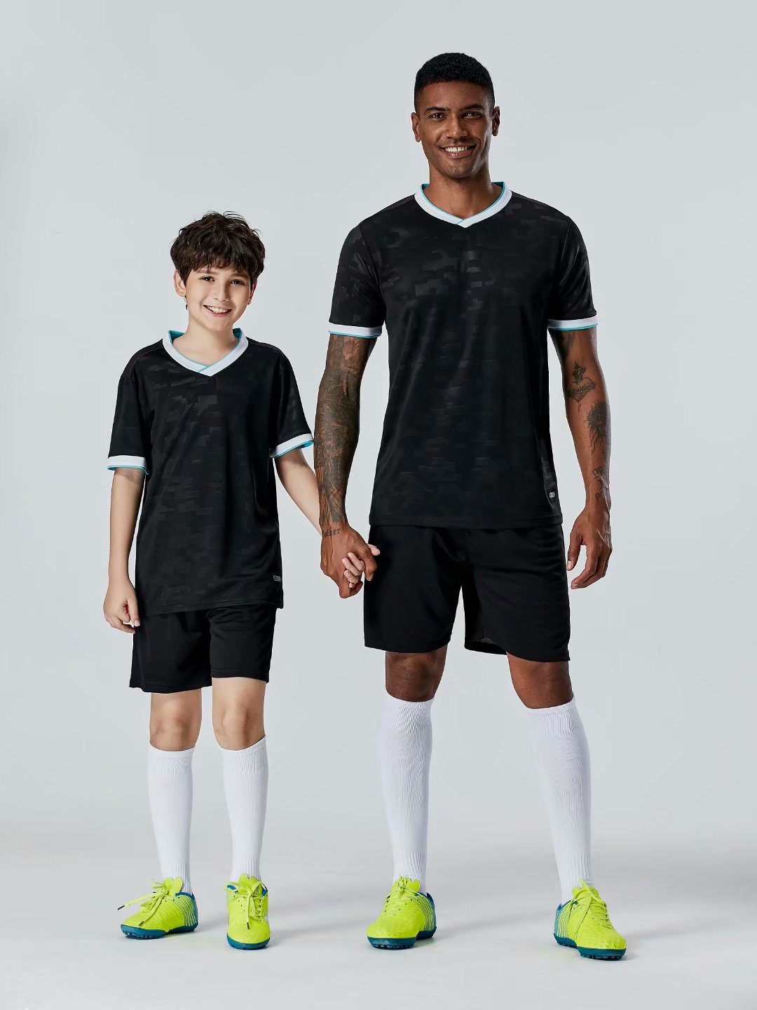#047 Football uniform men+kids soccer Jersey printing team custom track and field sports short-sleeved shirt, Black;yellow
#047 Football uniform men+kids soccer Jersey printing team custom track and field sports short-sleeved shirt, Black;yellow