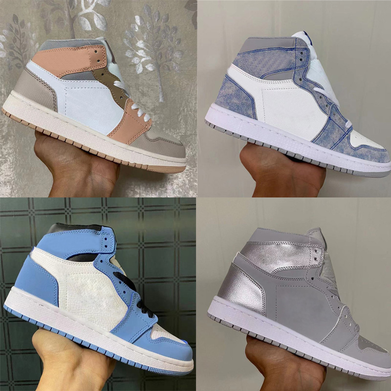Mens 1 High OG Basketball Shoes 1s University Blue Silver Royal Toe Black Metallic Gold Mid Smoke Grey UNC Patent Men Women Sneakers, 08
Mens 1 High OG Basketball Shoes 1s University Blue Silver Royal Toe Black Metallic Gold Mid Smoke Grey UNC Patent Men Women Sneakers, 08