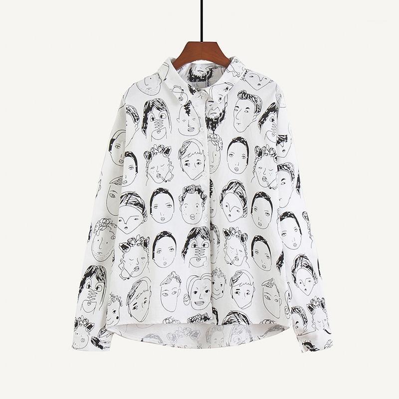 Summer Blouse Shirt Female Cotton Face Print Full Sleeve Long Shirts Women Tops Ladies Blouses, Ap
Summer Blouse Shirt Female Cotton Face Print Full Sleeve Long Shirts Women Tops Ladies Blouses, Ap