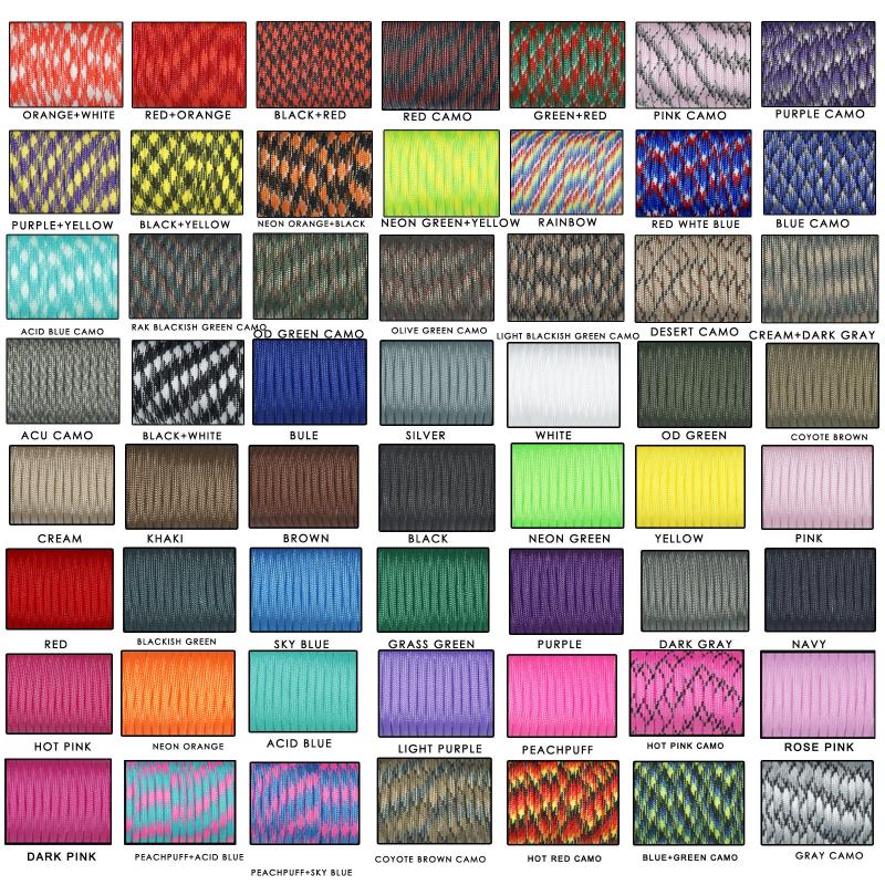 Camouflage Colors 30FT/50FT/100FT 550lb Paracord Cord Parachute Lanyard 7 Core Strand Rope 4mm Dia Camping Hiking Outdoor Home Gadgets
Camouflage Colors 30FT/50FT/100FT 550lb Paracord Cord Parachute Lanyard 7 Core Strand Rope 4mm Dia Camping Hiking Outdoor Home Gadgets