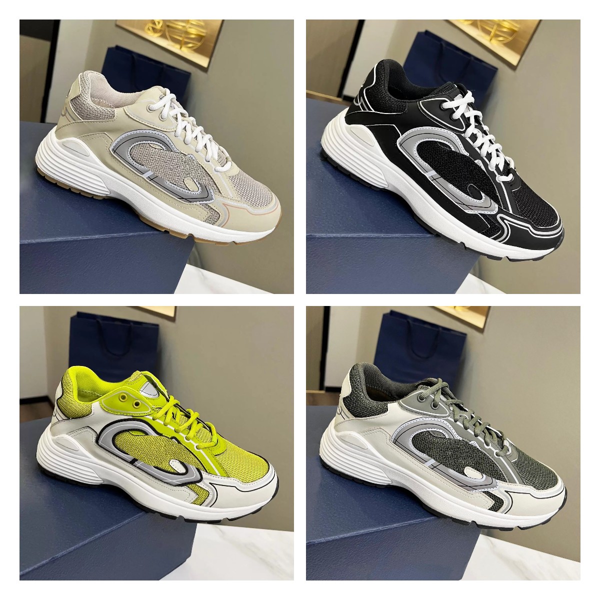 Designer shoes men B30 Sneakers unisex shoe Women Vintage Chunky Casual sneaker Calfskin Mesh Grey Technical Oblique Runner Trainers Outdoor Shoe With Box, B30-6
Designer shoes men B30 Sneakers unisex shoe Women Vintage Chunky Casual sneaker Calfskin Mesh Grey Technical Oblique Runner Trainers Outdoor Shoe With Box, B30-6