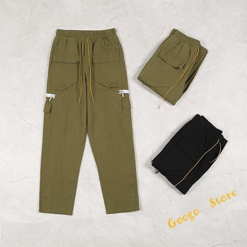 Men's Pants Top Quality Streetwear Legs Button Cargo Men Women 1:1 Jogger Drawstring Multi-Pocket Tooling Green Trousers, Black
Men's Pants Top Quality Streetwear Legs Button Cargo Men Women 1:1 Jogger Drawstring Multi-Pocket Tooling Green Trousers, Black