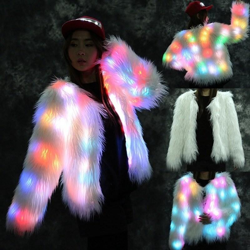 Women's Fur & Faux Women LED Light Coat Christmas Costumes Cosplay Fluffy Jacket Outwear Winter Warm Festival Party Club Overcoat, Black
Women's Fur & Faux Women LED Light Coat Christmas Costumes Cosplay Fluffy Jacket Outwear Winter Warm Festival Party Club Overcoat, Black