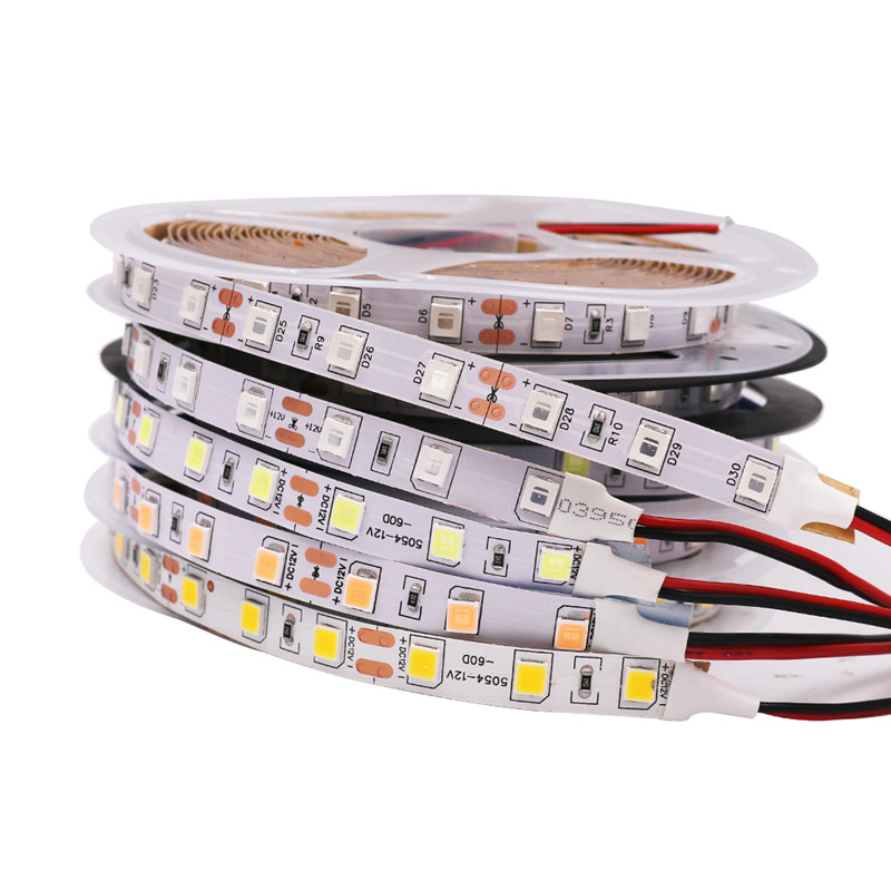 5m DC12V 24V SMD 5050 LED Strip Light TV Backlight IP20 IP65 Waterproof Cool Warm White 4000K RGB Tape Ribbon for Decoration D2.0