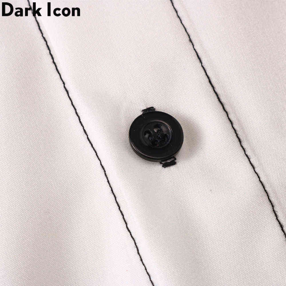 Dark Icon Tie Dye Long Sleeved Shirt Men Turn-down Collar 's Shirts Street Fashion for 210721