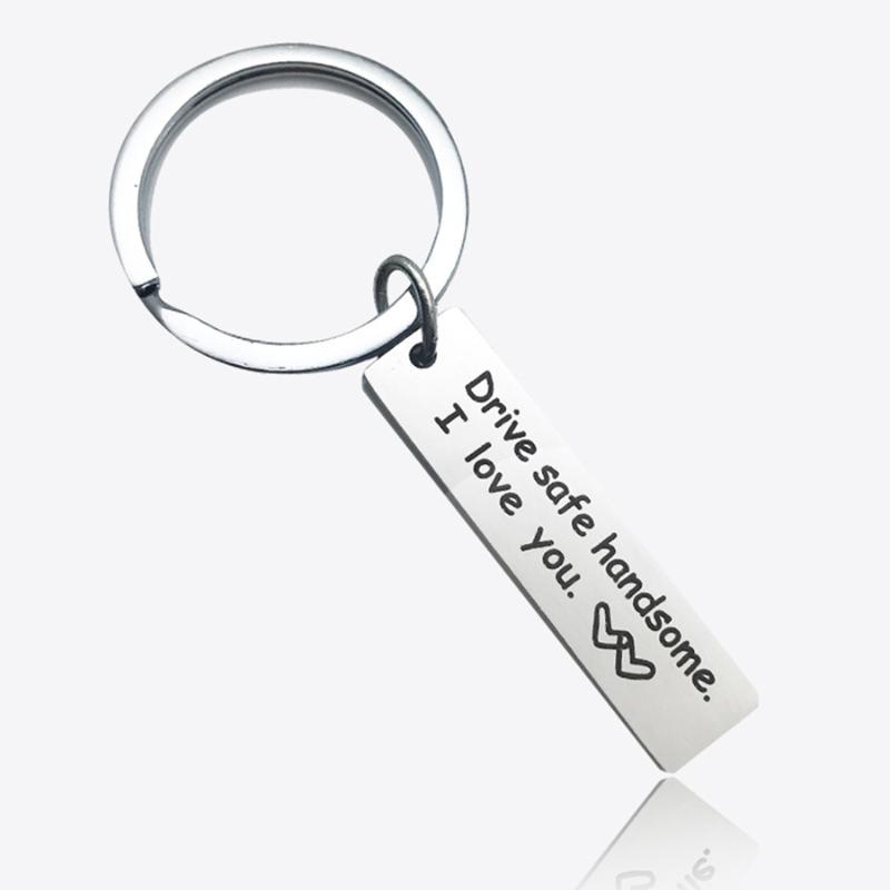 Keychains Trendy Couple Titanium Key Chains Engraved Drive Safe Handsome I Love You KeyRing Women Boyfriend Men Jewelry Drop
Keychains Trendy Couple Titanium Key Chains Engraved Drive Safe Handsome I Love You KeyRing Women Boyfriend Men Jewelry Drop