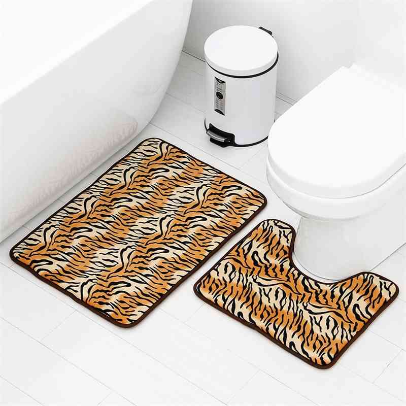 Hot selling coral velvet memory sponge floor bathroom non slip toilet mat, Leopard yellow
Hot selling coral velvet memory sponge floor bathroom non slip toilet mat, Leopard yellow
